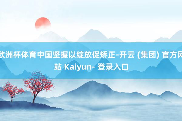 欧洲杯体育中国坚握以绽放促矫正-开云 (集团) 官方网站 Kaiyun- 登录入口