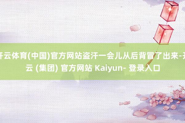 开云体育(中国)官方网站盗汗一会儿从后背冒了出来-开云 (集团) 官方网站 Kaiyun- 登录入口