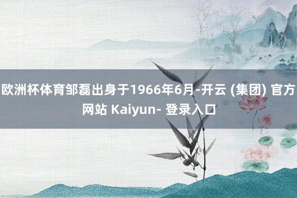 欧洲杯体育邹磊出身于1966年6月-开云 (集团) 官方网站 Kaiyun- 登录入口